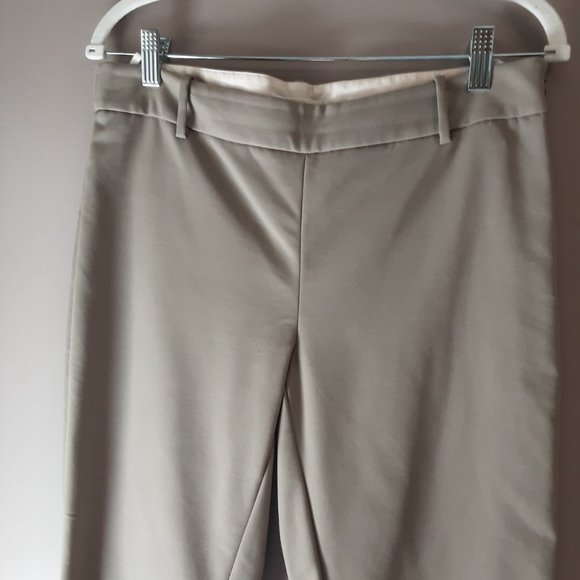 Aritzia Babaton Tan Beige Mid-Rise Side Zip Pants Size 10 - Picture 3 of 14